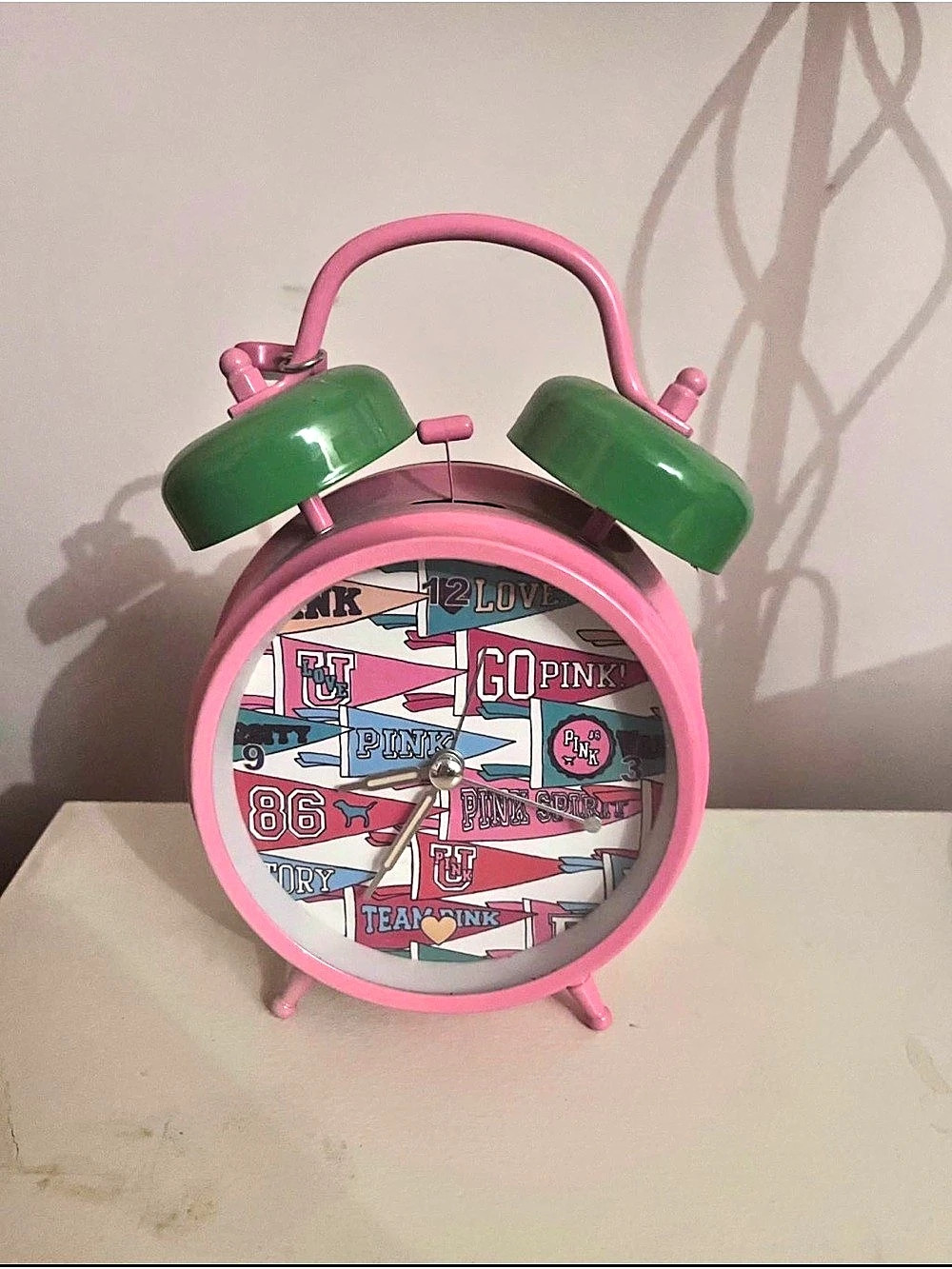 PINK Victoria's Secret PINK Pennant Flag College Dorm Alarm Clock